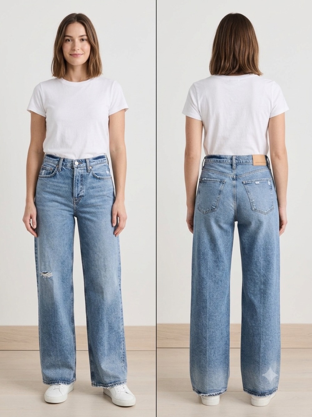 Citizens Of Humanity Light Blue Wide-Leg Denim Jeans Size 26